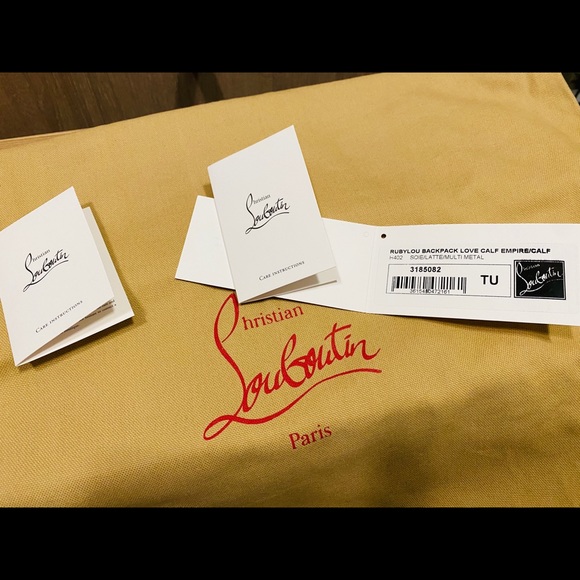 CHRISTIAN LOUBOUTIN- Rubylou Love Leather Backpack - Picture 13 of 16